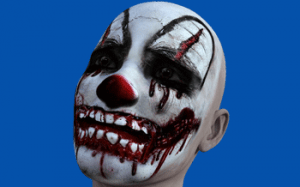 Clown Masks like this are available nationwide for as little as a five dollars